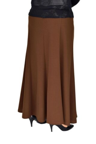 Kadın Kumaş Etek Lastikli Kemer Balık Model BGL-ST03327 KAHVE - 44