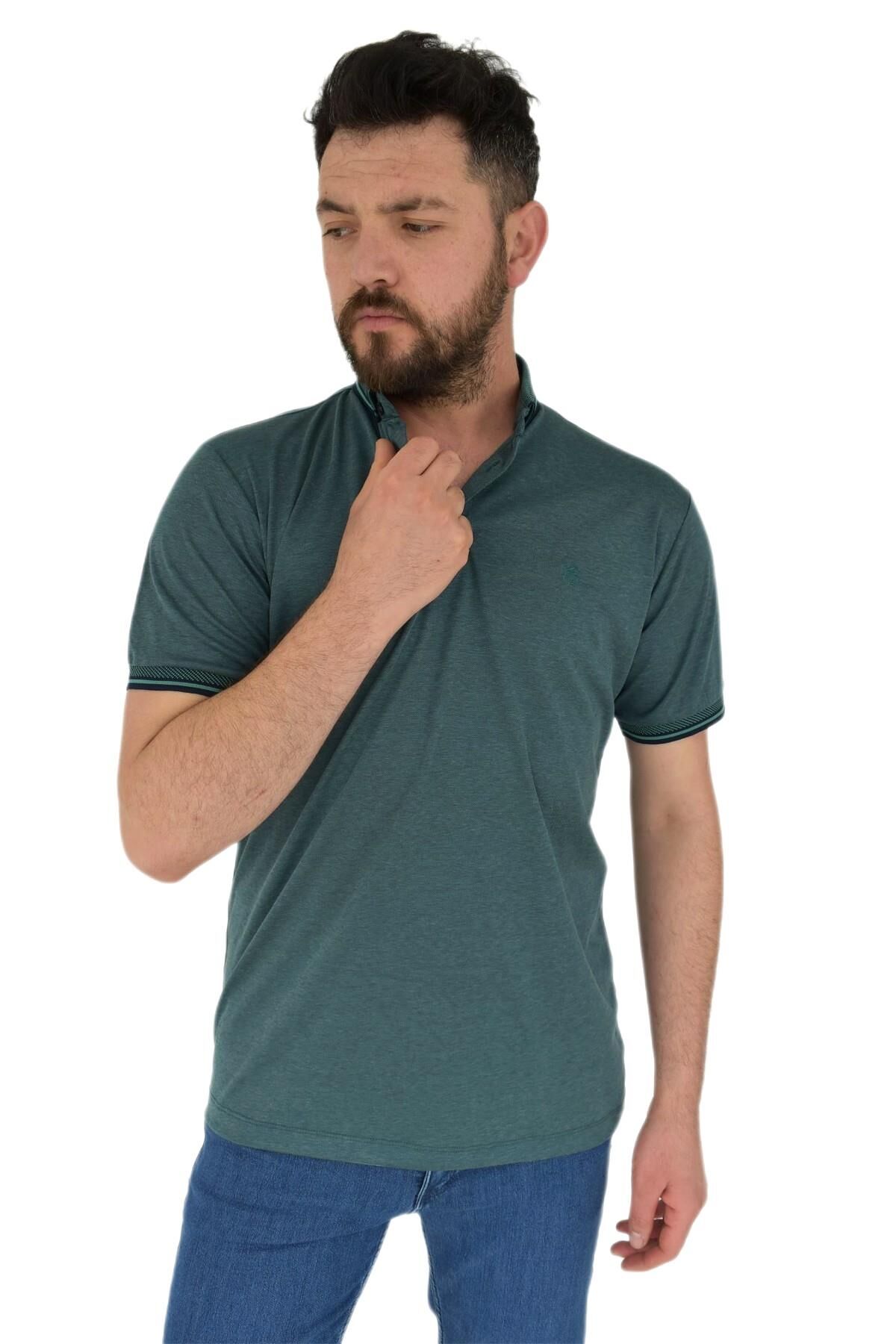 Erkek Polo Yaka Tişört Kagi 2355 BGL-ST02818 ÇAĞLA YEŞİLİ - M
