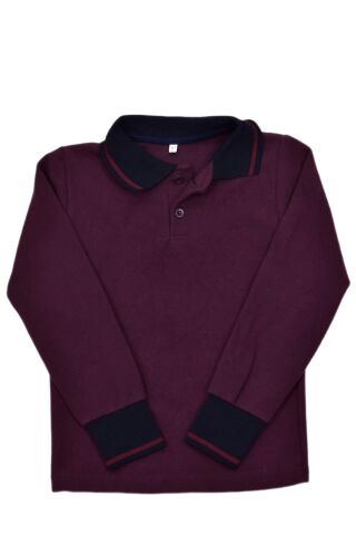 Kolej Polo Yaka Selanik Sweat Mürdüm BGL-ST03897 MÜRDÜM - L