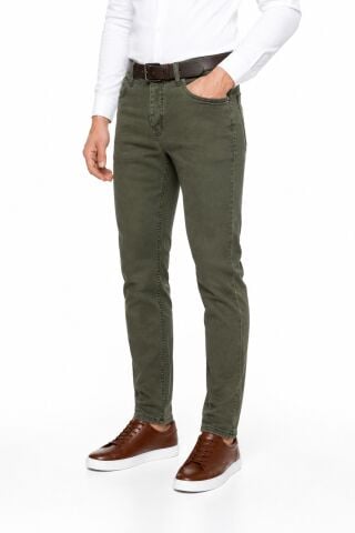 Erkek Silim Fit Jeans Model Pantolon 311 BGL-ST05456 HAKİ - 34