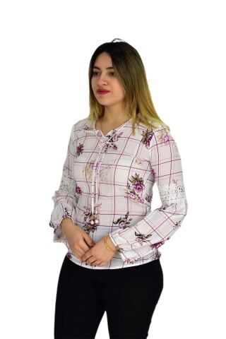 Kadın Çiçekli Bluz BGL-ST00591