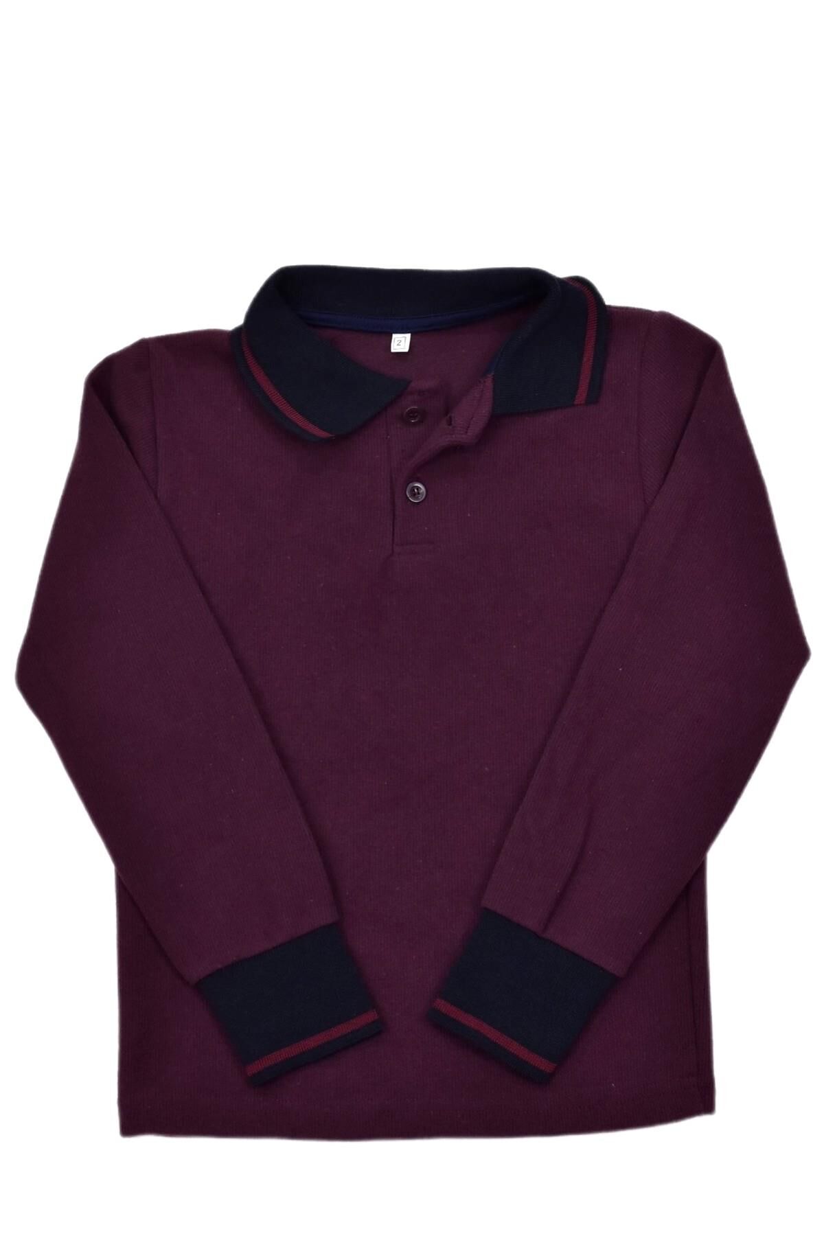 Kolej Polo Yaka Selanik Sweat Mürdüm BGL-ST03896 MÜRDÜM - 8 YAŞ