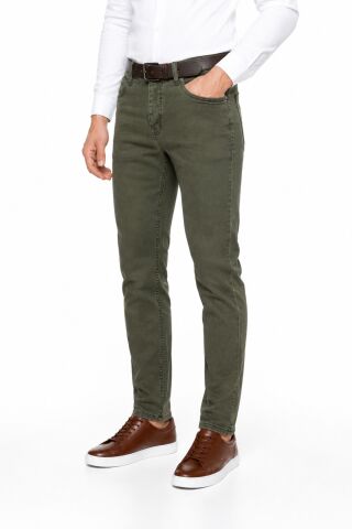 Erkek Silim Fit Jeans Model Pantolon 311 BGL-ST05456 HAKİ - 33/34