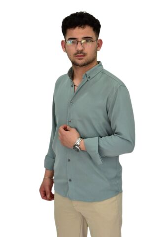 Erkek Spor Gömlek Regular Fit 9601 BGL-ST04412 MİNT-YEŞİLİ - L