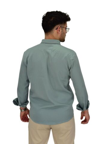 Erkek Spor Gömlek Regular Fit 9601 BGL-ST04412 MİNT-YEŞİLİ - L