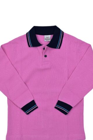 Kolej Polo Yaka Sweat Pembe BGL-YMRTP-5