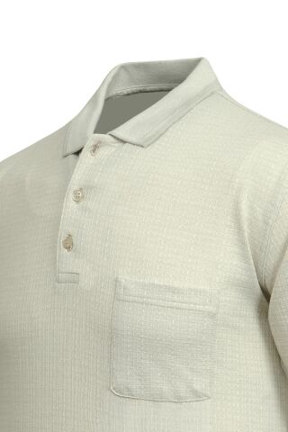 Erkek Polo Yaka Kısa Kollu Cepli Tişört Klasik Kalıp 5302 BGL-ST05534 TAŞ - L