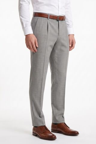 Erkek Pileli Klasik  Kumaş Pantolon 2007P BGL-ST05609 A.GRİ - 48