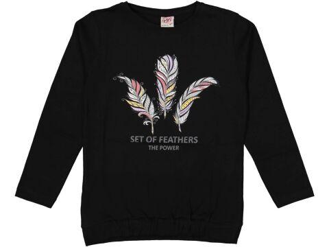 Kız Çocuk Mevsimlik Set Of Tüy Sweatshirt BGL-ST03655 YEŞİL - 14 YAŞ