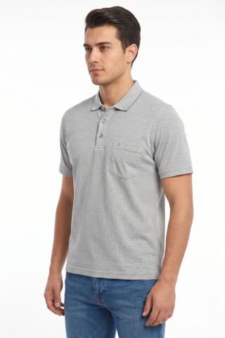 Erkek Polo Yaka Kısa Kollu Cepli Tişört Klasik Kalıp 5301 BGL-ST05532 BEJ - 2XL