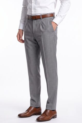 Erkek Pileli Klasik  Kumaş Pantolon 2007P BGL-ST05609 K.GRİ - 46