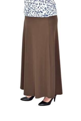 Kadın Uzun Lastikli Kloş Etek BGL-ST04728 A.KAHVE - 52