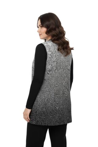 Kadın Anne Triko Yelek BGL-ST05063 KREM - 3XL