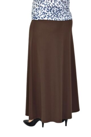 Kadın Uzun Lastikli Kloş Etek BGL-ST04728 A.KAHVE - 54