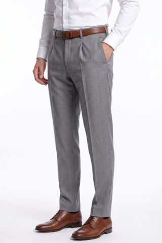 Erkek Pileli Klasik  Kumaş Pantolon 2007P BGL-ST05609 K.GRİ - 50