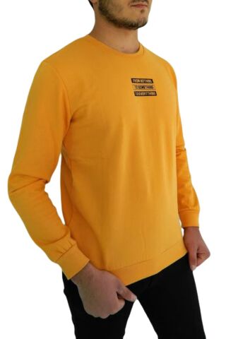 Erkek Büyük Beden Sıfır Yaka Sweat BGL-ST00819 SAFRAN - XL