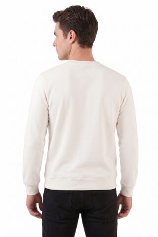 Erkek Sıfıyaka Sweatshirt Regular Kalıp BGL-ST05411 KREM - XL