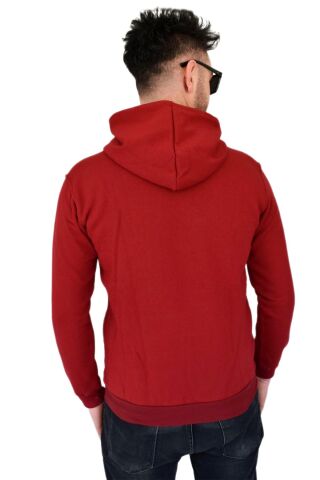 Erkek Bordo Kapüşonlu Sweatshirt Cal BGL-ST02361 BORDO - L