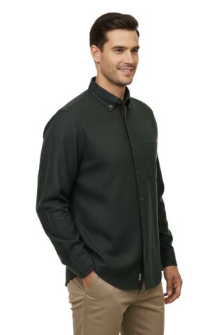 Erkek Kışlık Uzun Kol Tek Cepli Gömlek BGL-ST04819