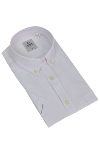 Erkek Klasik Düz Renk Kısa Kol Gömlek Pamuklu 9410 BGL-ST04746