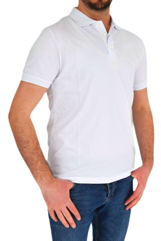 Erkek Polo Yaka Likralı Tişört BGL-ST01886 BEYAZ - L