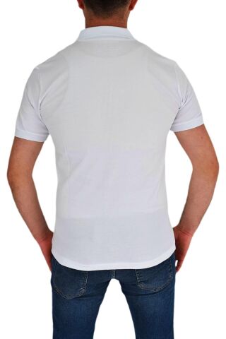 Erkek Polo Yaka Likralı Tişört BGL-ST01886 BEYAZ - L