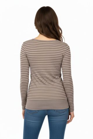 KadınKruvaze Uzun Kol Bluz BRGPG3706