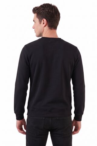Erkek Sıfıyaka Sweatshirt Regular Kalıp BGL-ST05411 SİYAH - 3XL