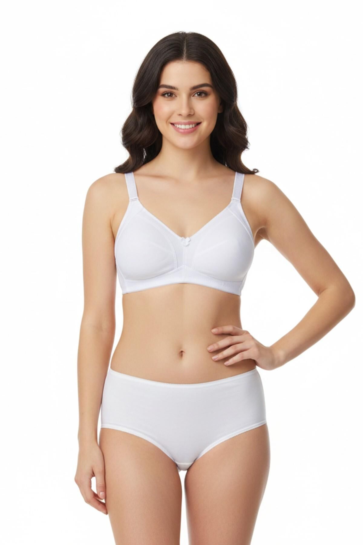Kadın Toparlayıcı Desteksiz C Cup Sütyen BGL-ST04732 BEYAZ - 100 C