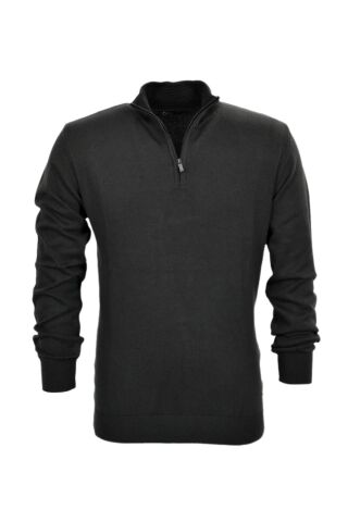 Erkek Spor Düz Fermuarlı Yaka Kazak R22949 BGL-ST03181 HAKİ - L