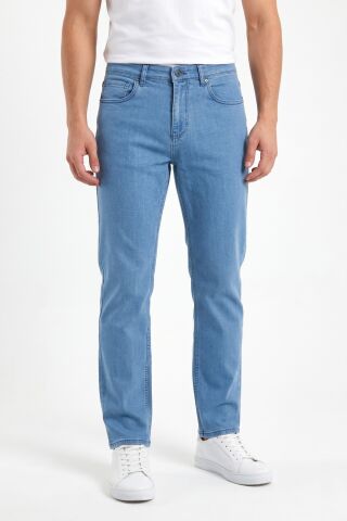Erkek Klasik Kalıp Jeans Pantolon 1701 BGL-ST05355 BUZ.MAVİ - 33/34