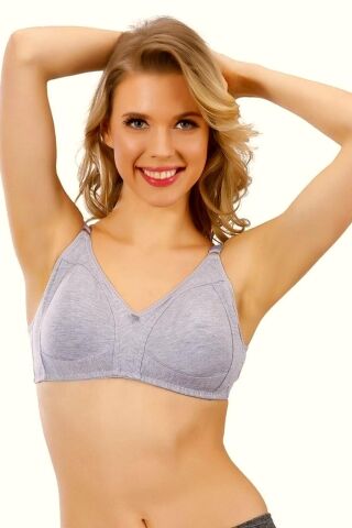 Liza Toparlayıcı Sütyen Penye Büyük Beden 539 BGL-ST01324 GRİ - 110
