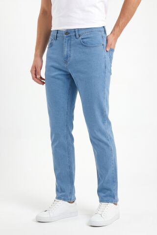Erkek Klasik Kalıp Jeans Pantolon 1701 BGL-ST05355 BUZ.MAVİ - 36