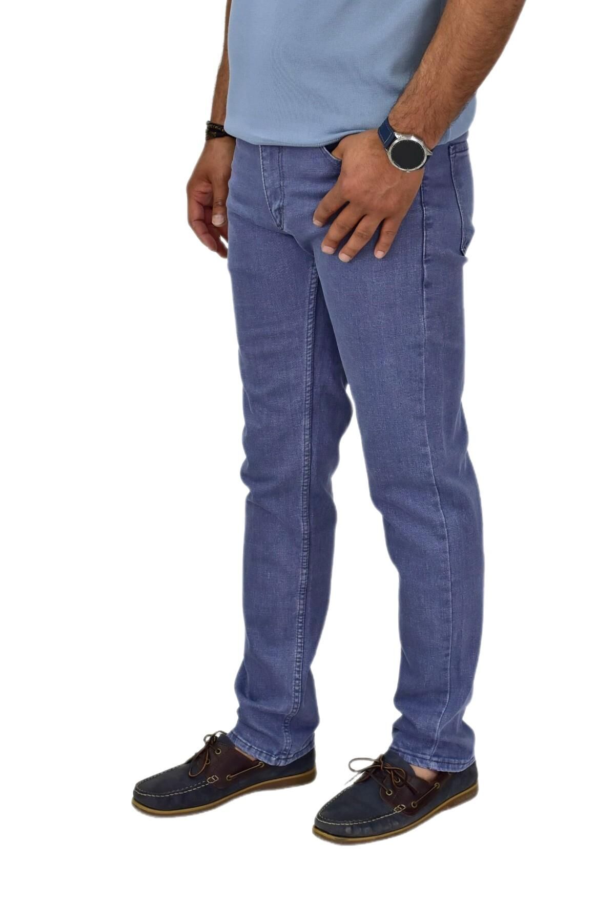 Erkek Regular Fitt Jeans Pantolon 320 BGL-ST04607 MAVİ - 38