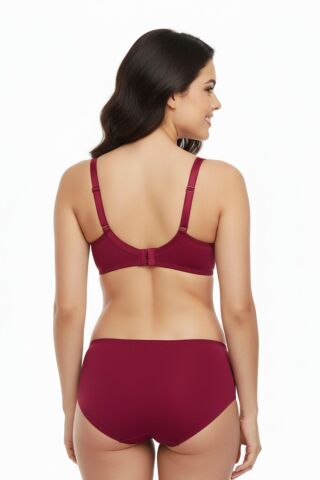 Kadın Toparlayıcı Desteksiz C Cup Sütyen BGL-ST04732 BORDO - 105 C