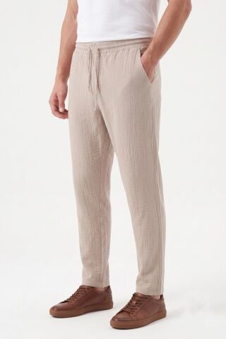 Erkek Baggy Kalıp Müslin Kumaş Pantolon BGL-ST05592