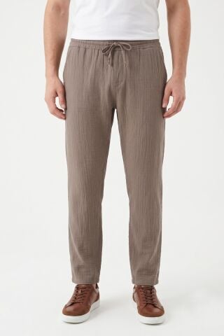 Erkek Baggy Kalıp Müslin Kumaş Pantolon BGL-ST05592
