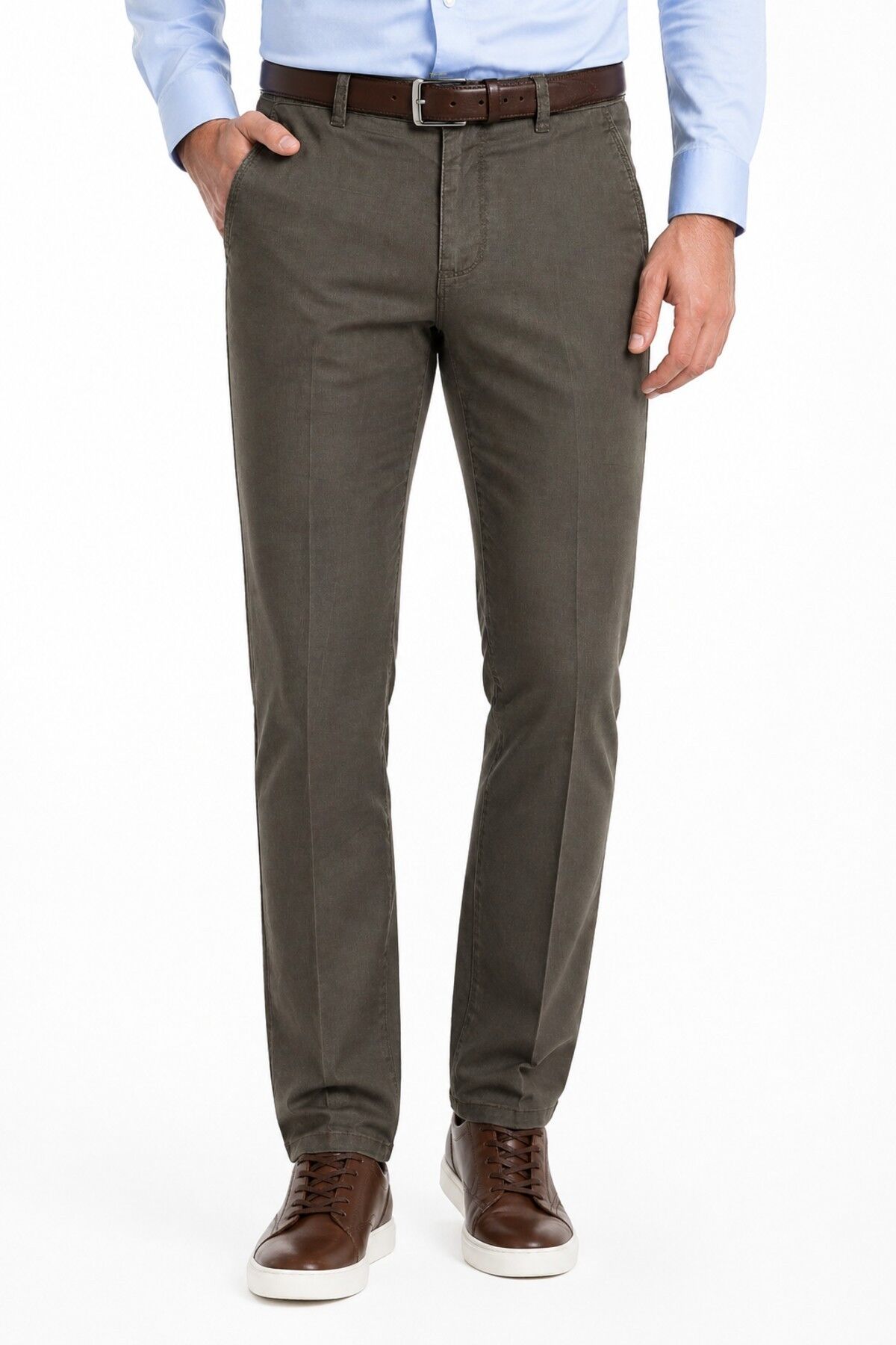 Erkek Kanvas Pantolon Regular Kalıp Yazlık BGL-ST05397 KAHVE - 44