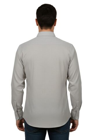 Erkek Klasik Uzun Kol Tek Cepli Gömlek BGL-ST04822 BEJ - XL