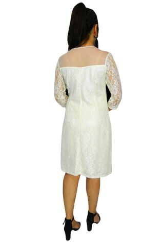Kadın Dantel Elbise PRT66803 EKRU - 44