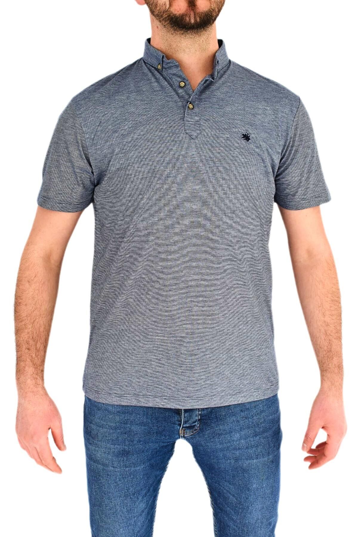 Erkek Polo Yaka Tişört BGL-ST01887 LACİVERT - L