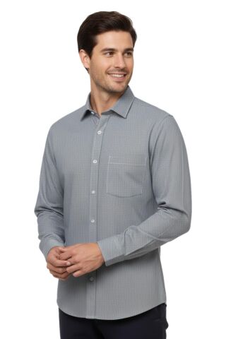 Erkek Klasik Uzun Kol Tek Cepli Gömlek BGL-ST04822 GRİ - 2XL