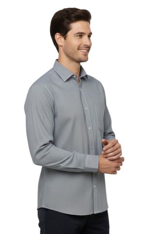 Erkek Klasik Uzun Kol Tek Cepli Gömlek BGL-ST04822 GRİ - 2XL