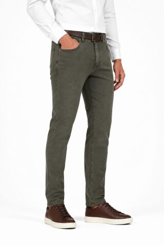 Erkek Regular Fit Jeans Pantolon 320 BGL-ST05452 HAKİ - 34