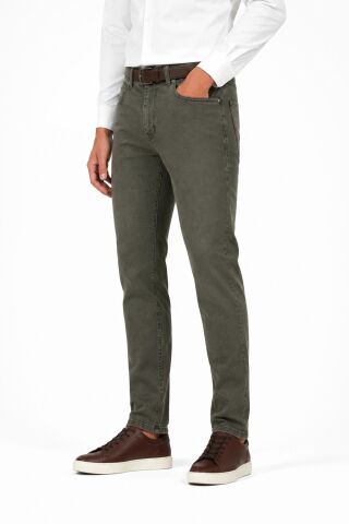 Erkek Regular Fit Jeans Pantolon 320 BGL-ST05452 HAKİ - 34