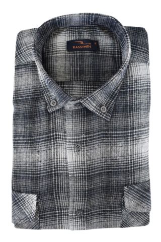 Erkek Kışlık Klasik Çift Cepli Kapaklı Gömlek BGL-ST02259