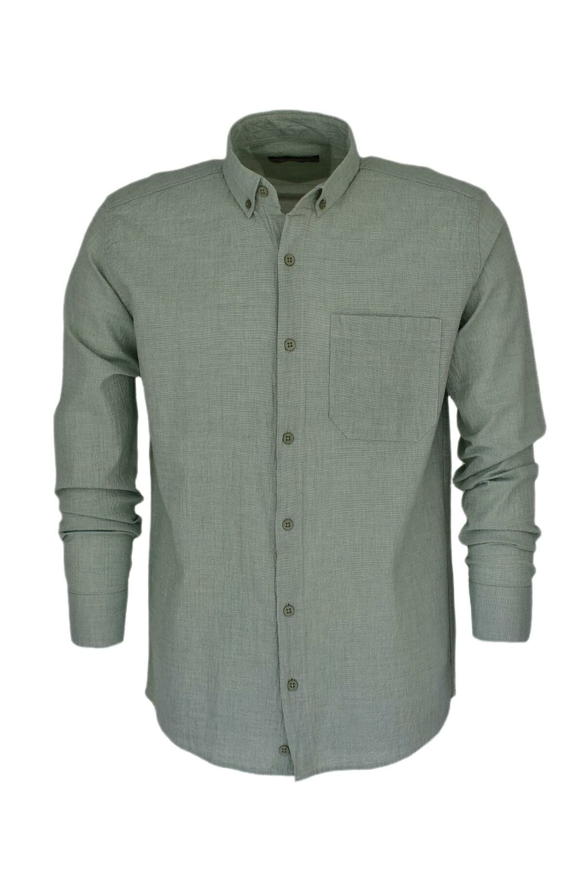 Erkek Pamuklu Yazlık Uzun Kol Gömlek 9622 BGL-ST03739