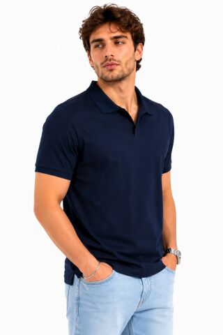 Erkek Polo Yaka Kısa Kollu Tişört Regular Kalıp T6103 BGL-ST05548 TAŞ - 2XL