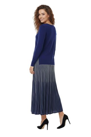 Kadın Merserize Kazak Etek Takım 140274 BGL-ST04078 A.LACİVERT - S/M
