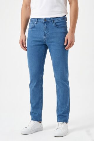 Erkek Klasik Kalıp Jeans Pantolon 1701 BGL-ST05355 MAVİ - 34